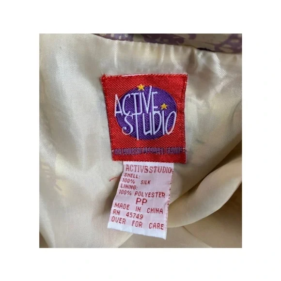 Vintage Silk Floral Print Bomber Jacket Women’s Sz Sm - Picture 7 of 8